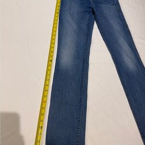7 For All Mankind Women's Straight Leg Blue Jeans